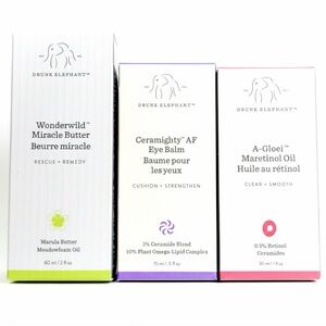 🆕 DRUNK ELEPHANT SET OF 3 - EYE BALM - MARETINOL OIL - MIRACLE BUTTER